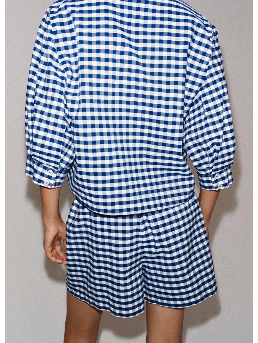 ZARA GINGHAM SHORTS ZW COLLECTION - Picture 4 of 11